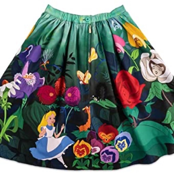 BNWT DISNEY LOUNGEFLY ALICE IN WONDERLAND SKIRT SIZE XS - Picture 3 of 4